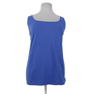 Nic Zoe Top $58 Sz 2X Blue Sleeveless Square Neck Cotton Spandex Tank Top